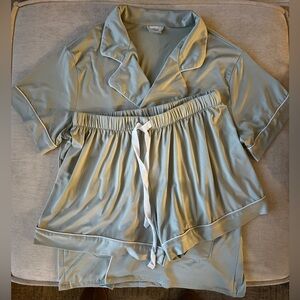 Light Green Satin Pajama Set